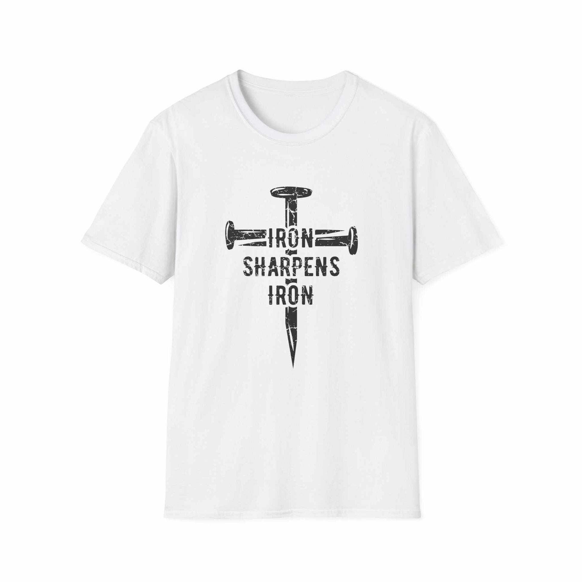 iron sharpens iron graphic t-shirt