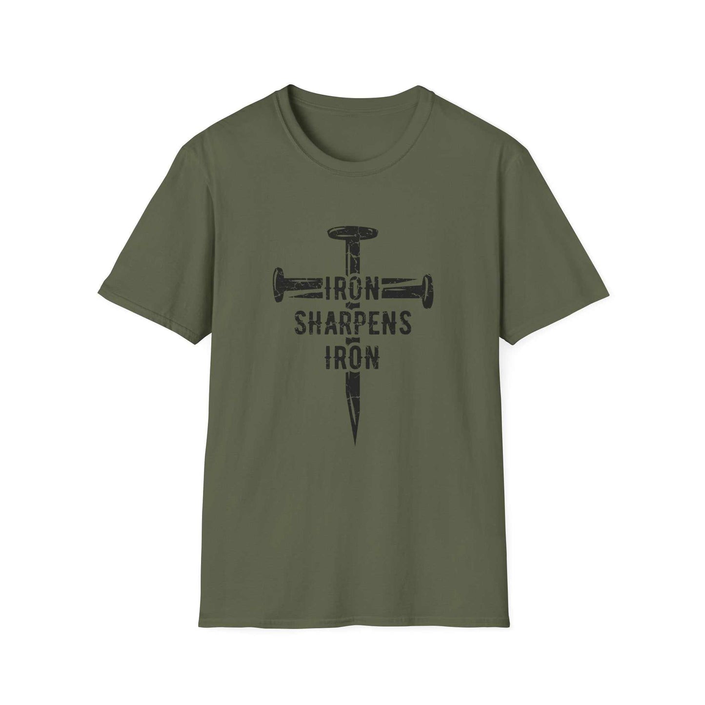 iron sharpens iron graphic t-shirt