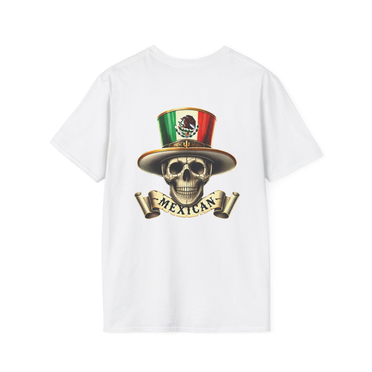 Mexican Skull & Top Hat Unisex T-Shirt – BACK PRINT Design