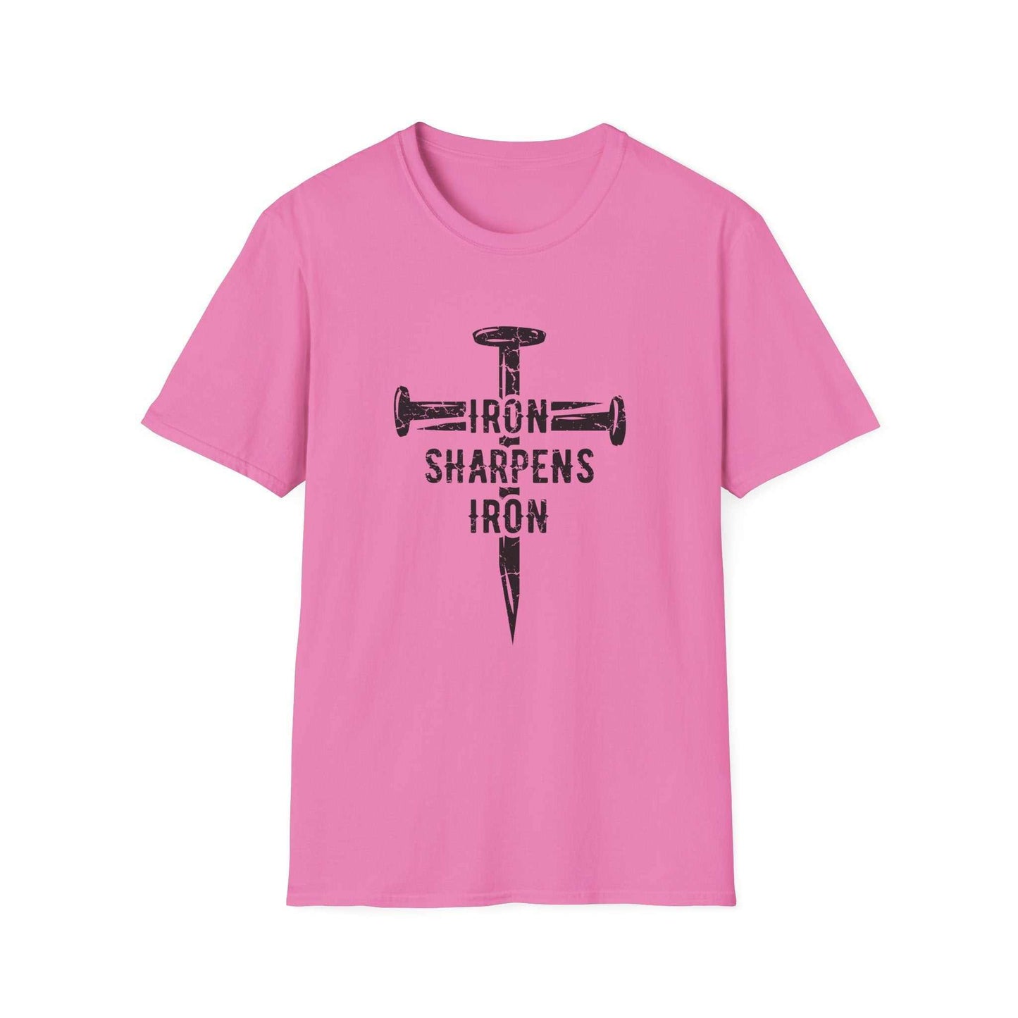 iron sharpens iron graphic t-shirt