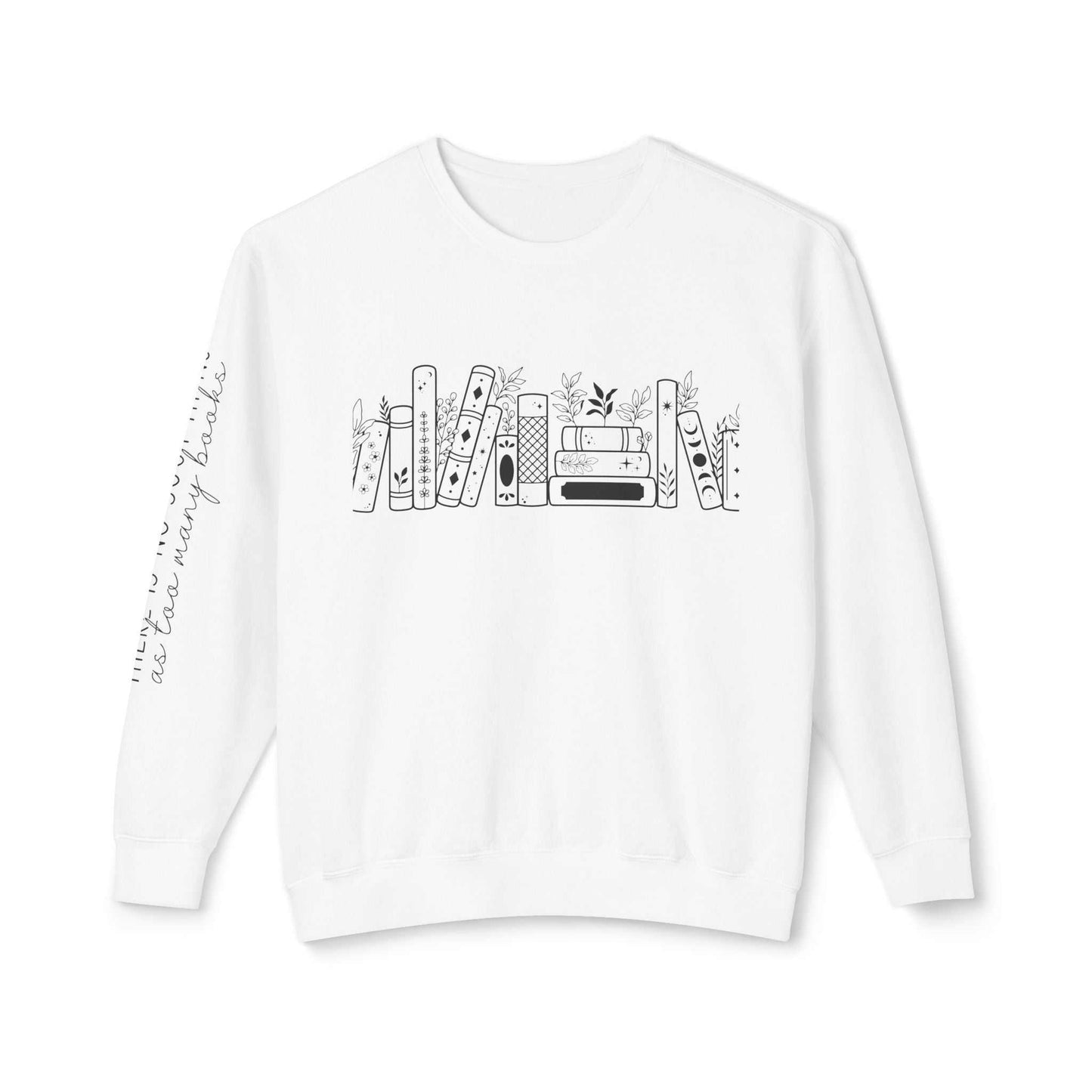 books” graphic sweatshirt 📚✨ unisex lightweight crewneck sweatshirt