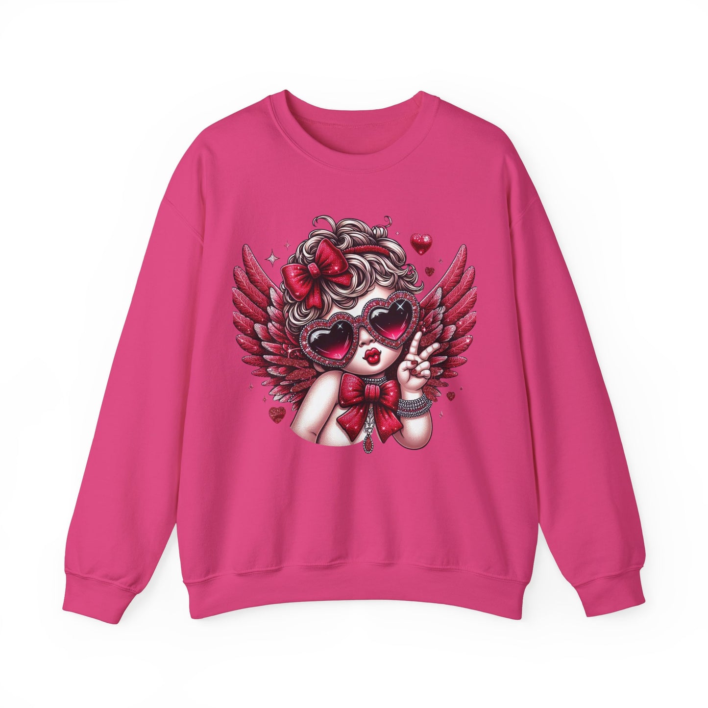 Sparkling Cupid Graphic Sweatshirt – Cozy, Stylish & Cute!