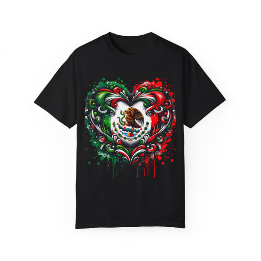 Mexican Flag Heart Tee