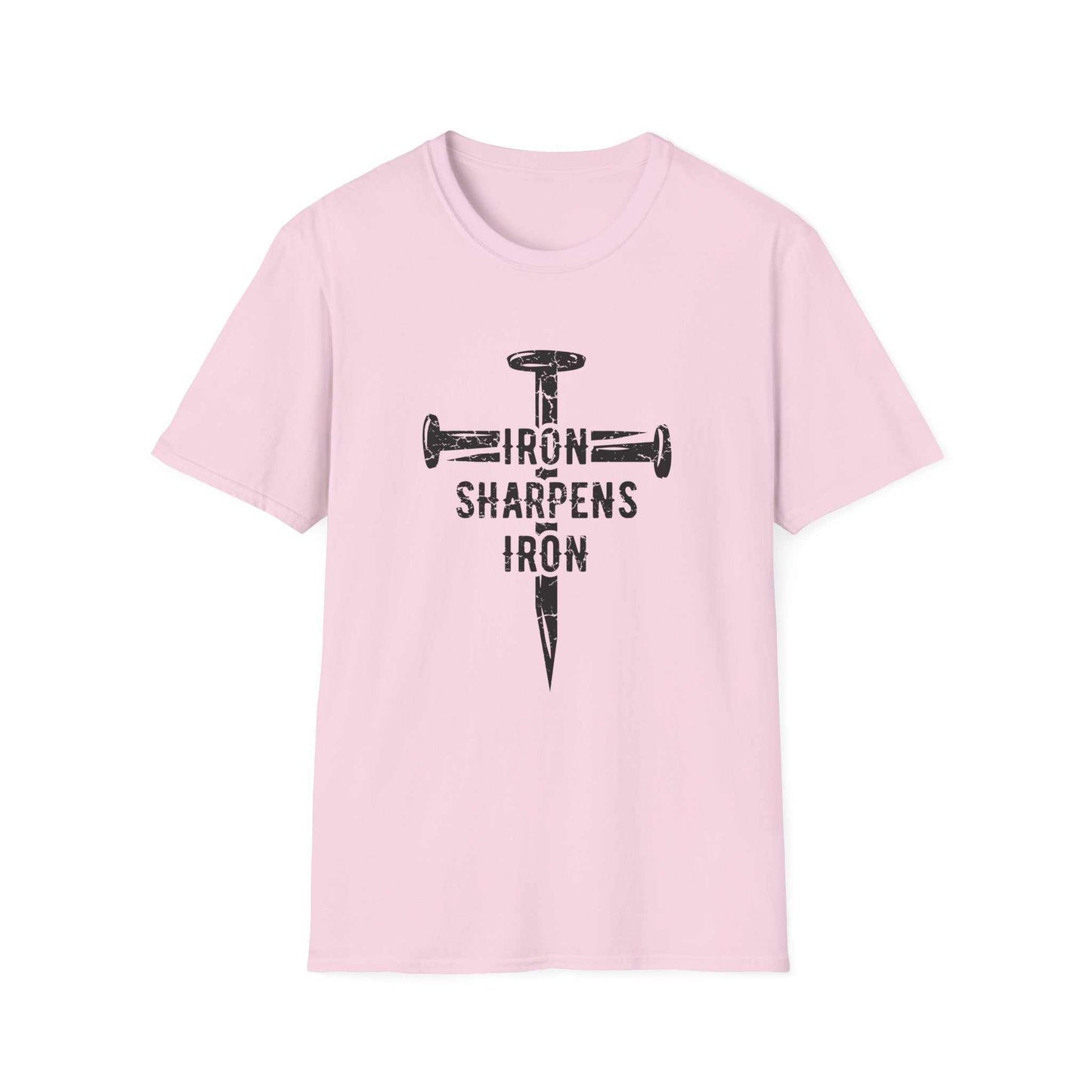 iron sharpens iron graphic t-shirt