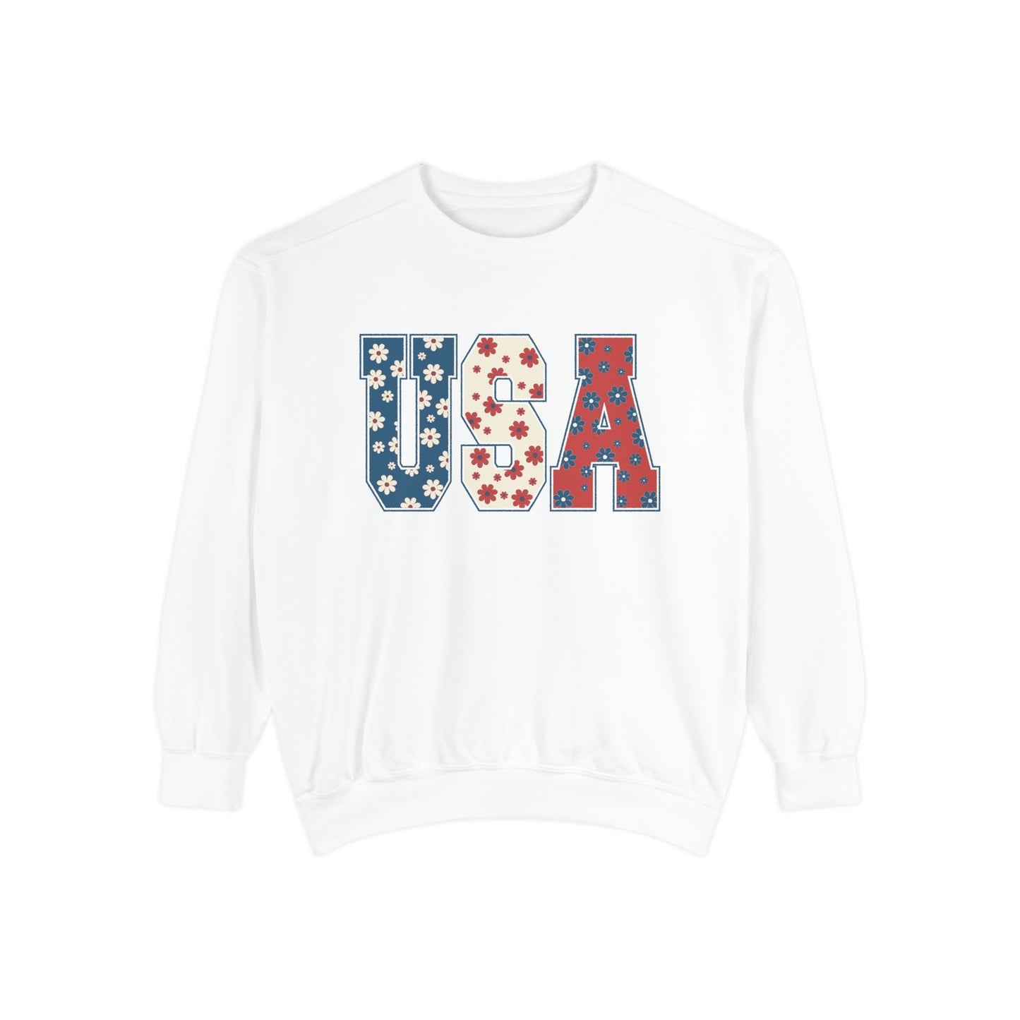 Retro USA Unisex Garment-Dyed Sweatshirt