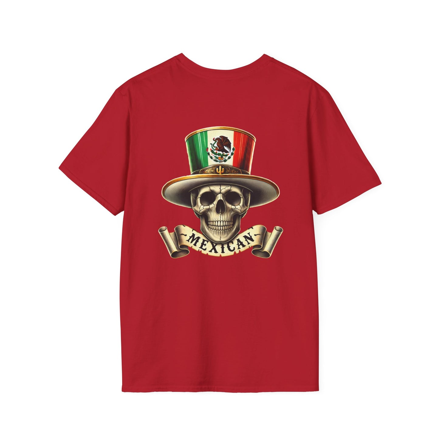 Mexican Skull & Top Hat Unisex T-Shirt – BACK PRINT Design