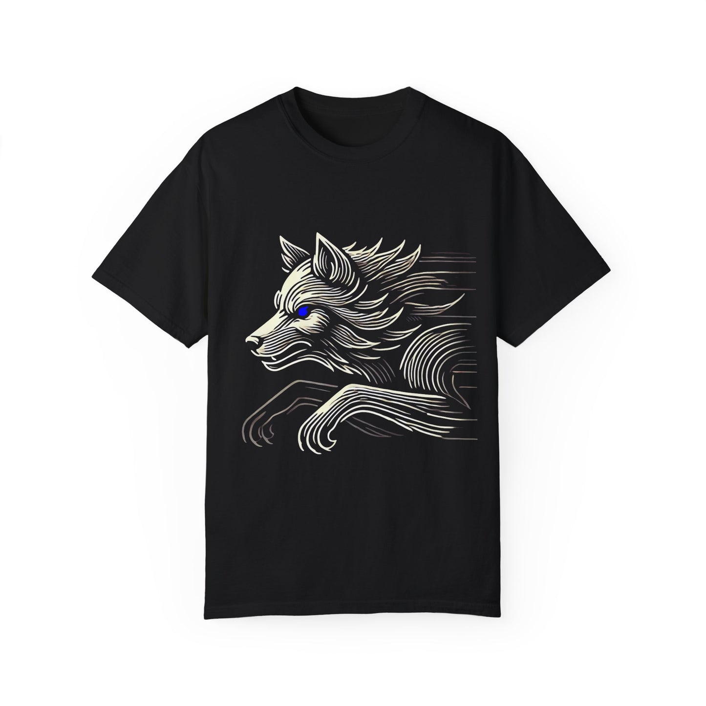 Ethereal Wolf Unisex Garment-Dyed T-Shirt