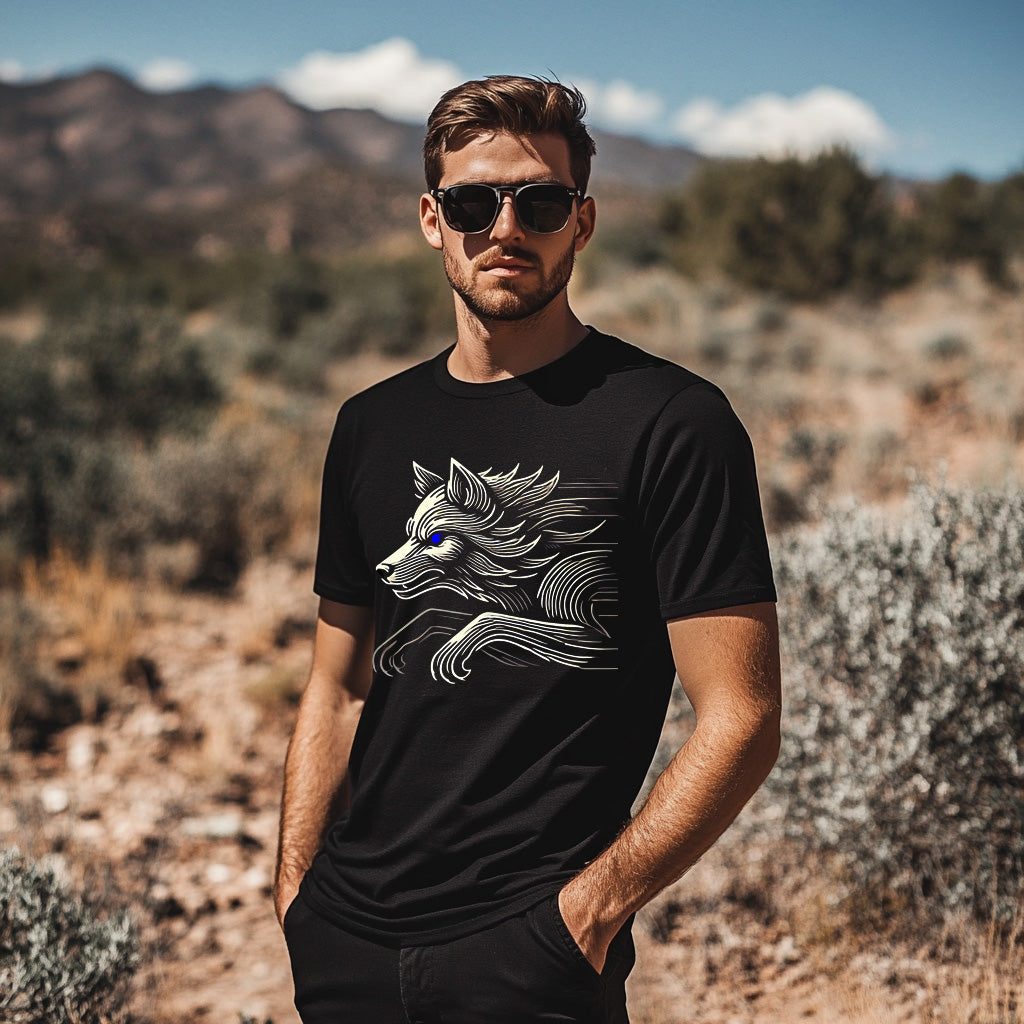 Ethereal Wolf Unisex Garment-Dyed T-Shirt