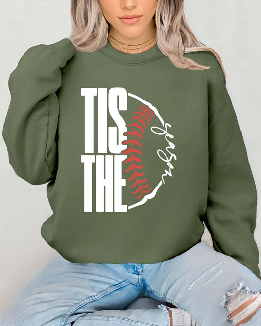 'Tis the Season Baseball Crewneck Sweatshirt