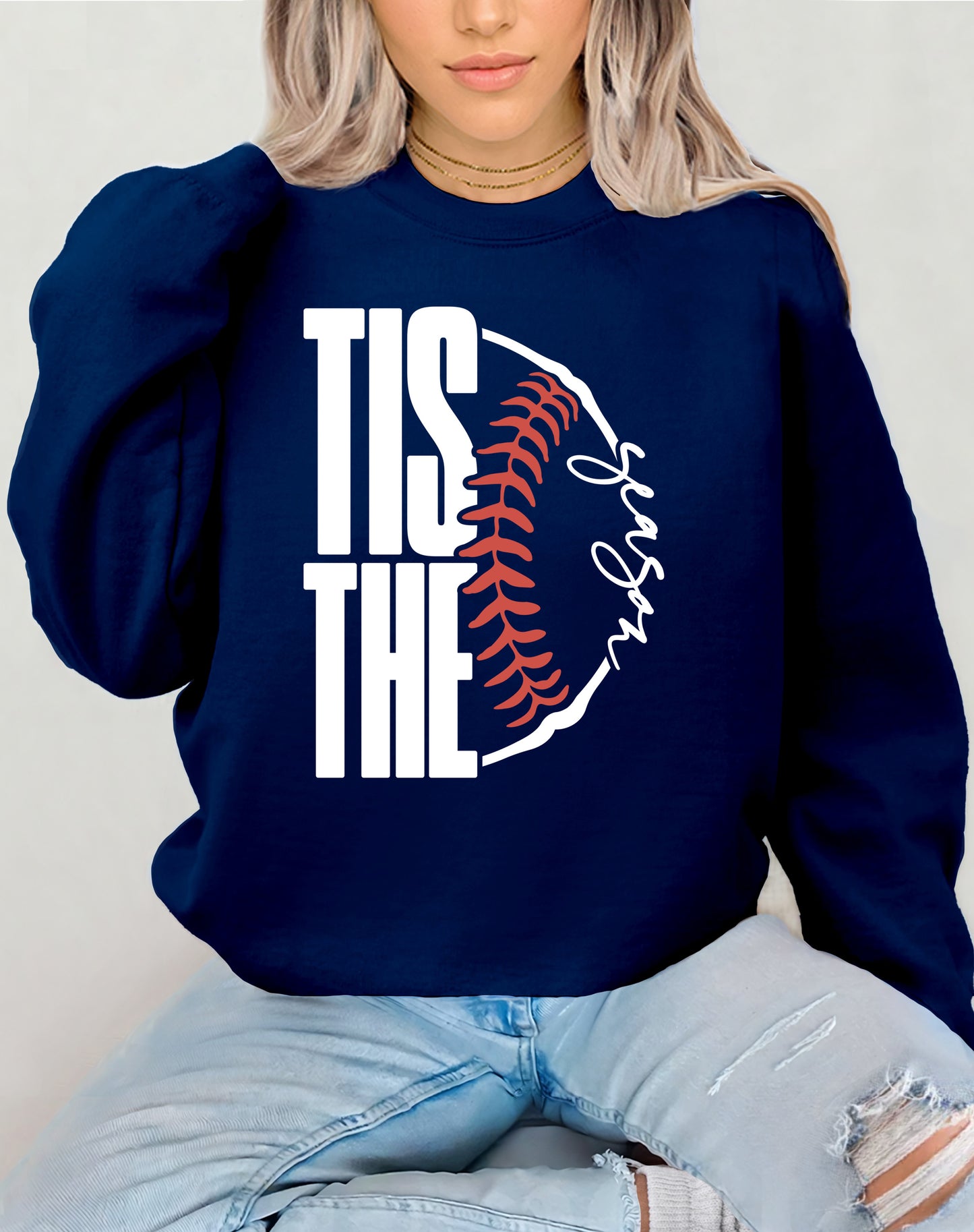 'Tis the Season Baseball Crewneck Sweatshirt