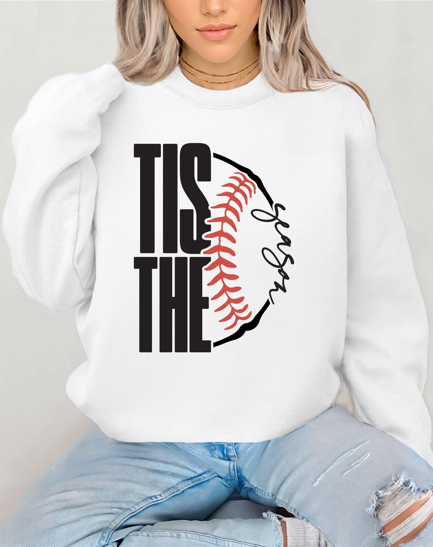 'Tis the Season Baseball Crewneck Sweatshirt