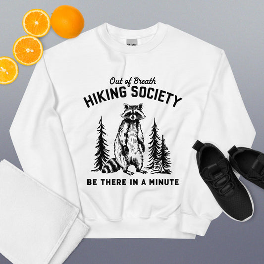 Out of Breath Hiking Society White Sweatshirt